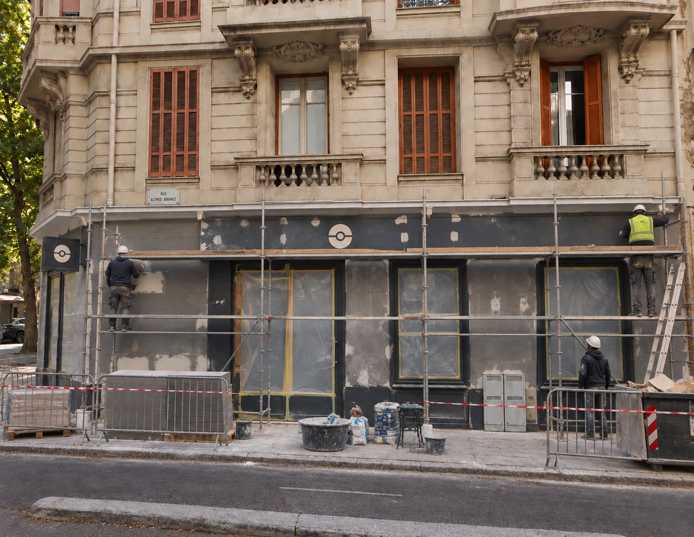The Card Dream store in Nice during the works