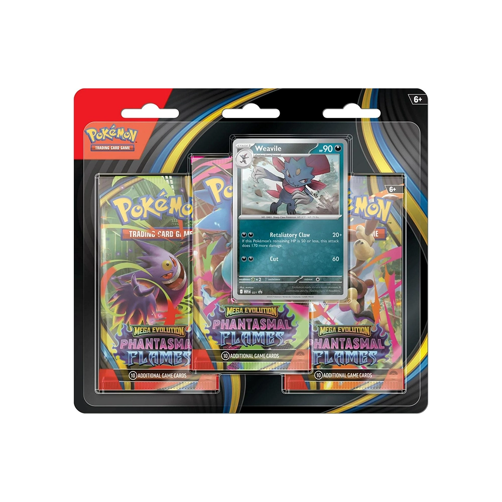 Pokémon TCG: Mega Evolution Phantasmal Flames 3-Pack Blister